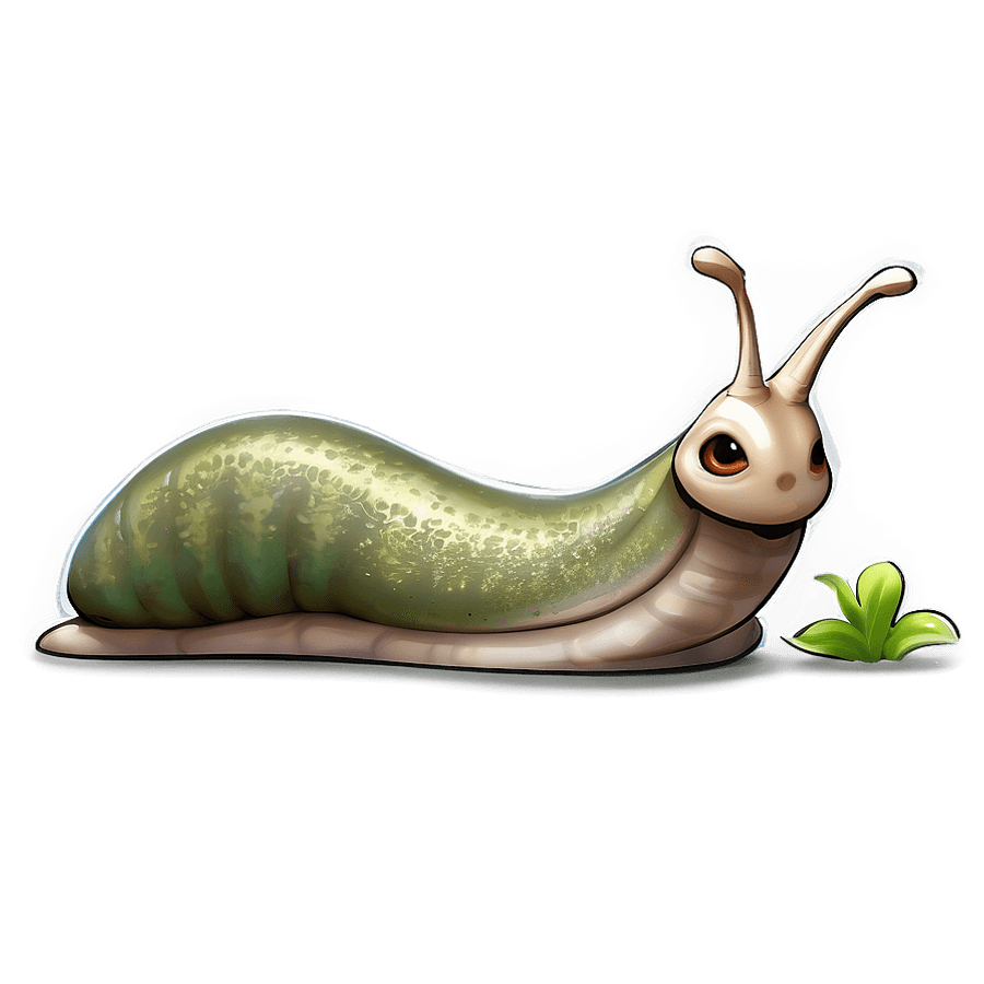 Slug in a Garden Scene PNG 06112024