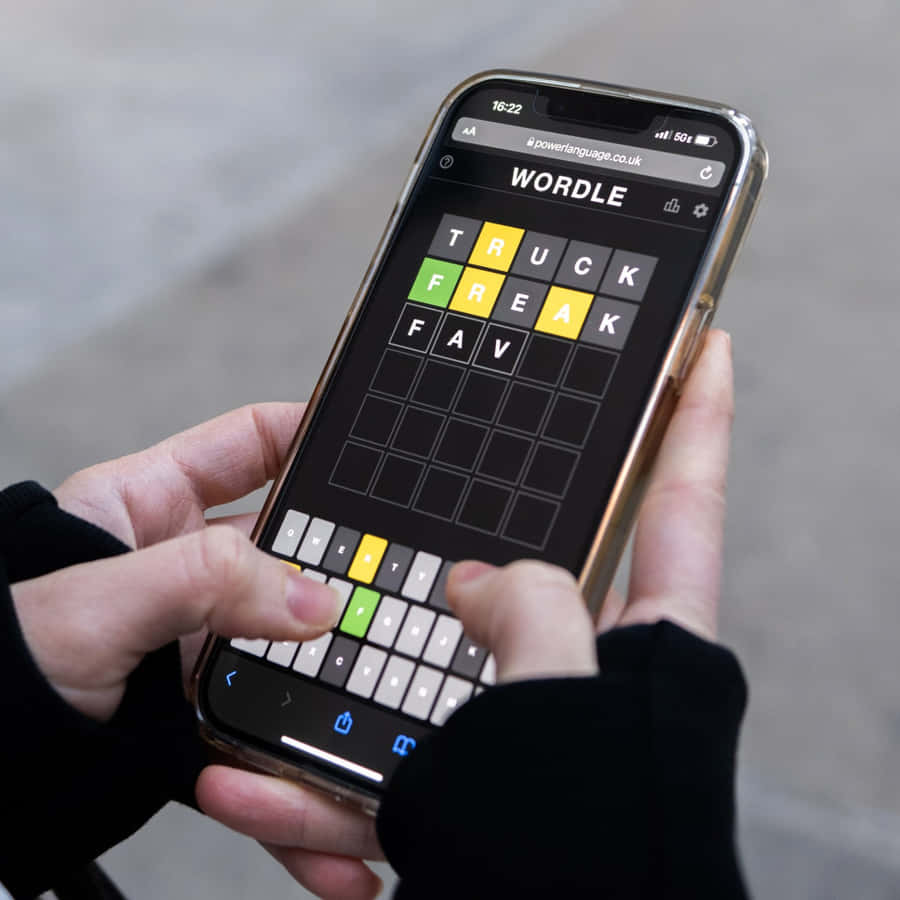 Giocando a Wordle su Smartphone