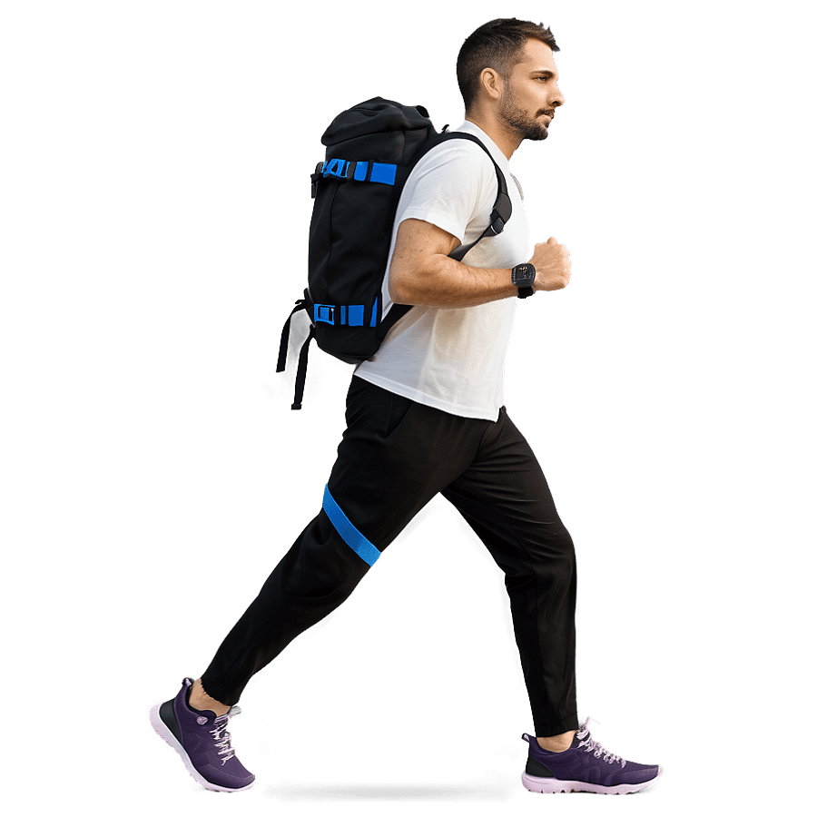 Running with Backpack PNG tpw88