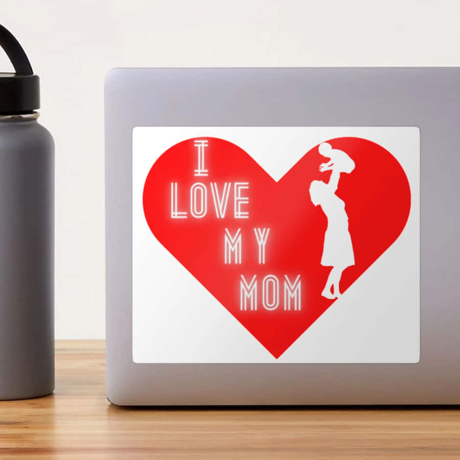 Ich liebe meine Mama Laptop-Aufkleber
