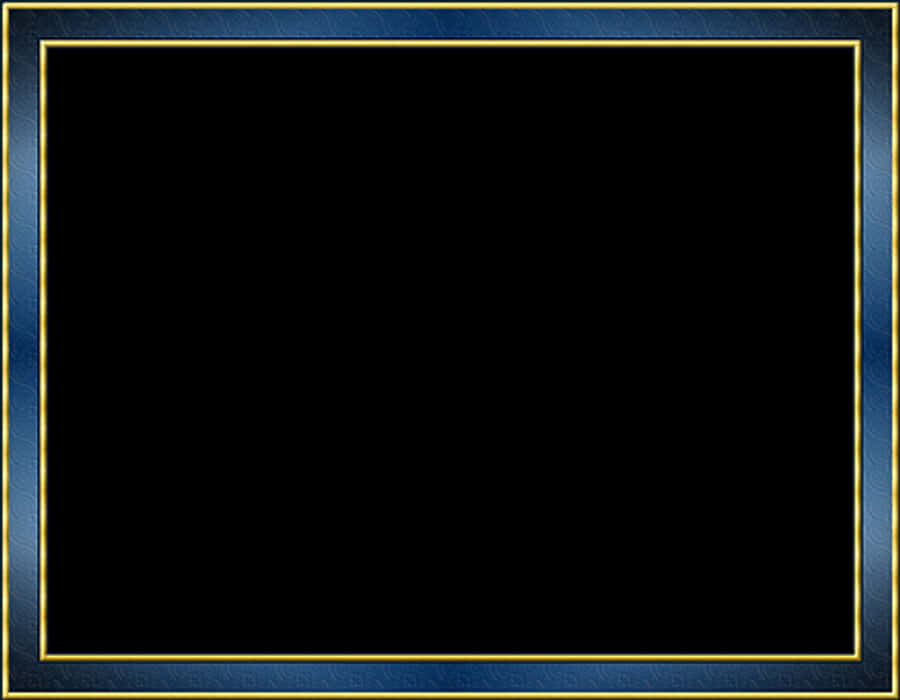 Elegant Blue Gold Frame