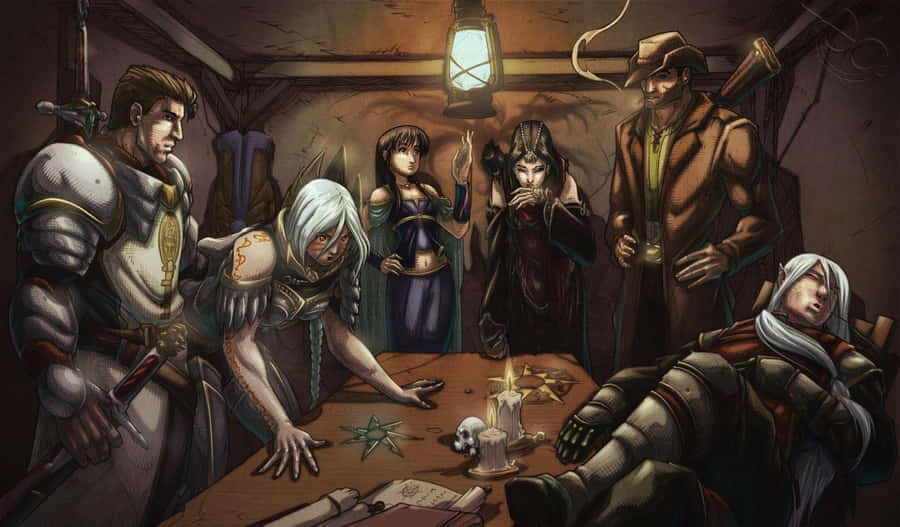 Epicascena di battaglia in un gioco di ruolo fantasy