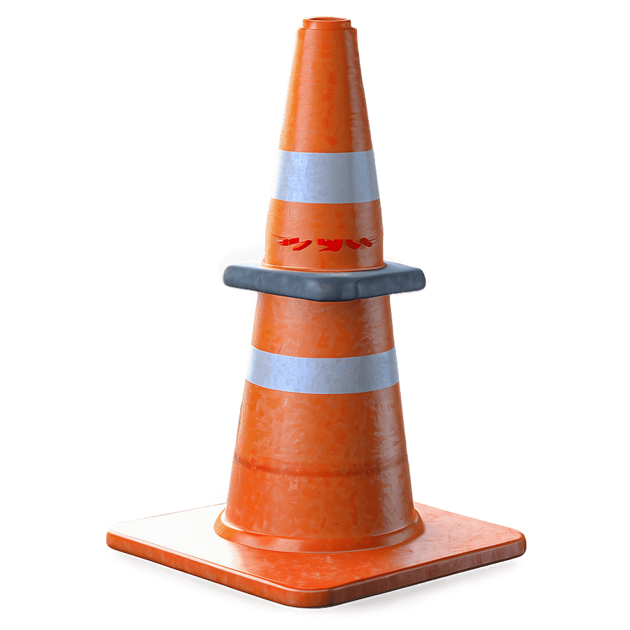 Traffic Cone 3D Model PNG msw76