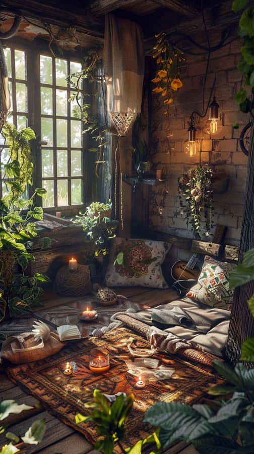 Goblincore Natur Inspireret Hyggeligt Værelse.jpg