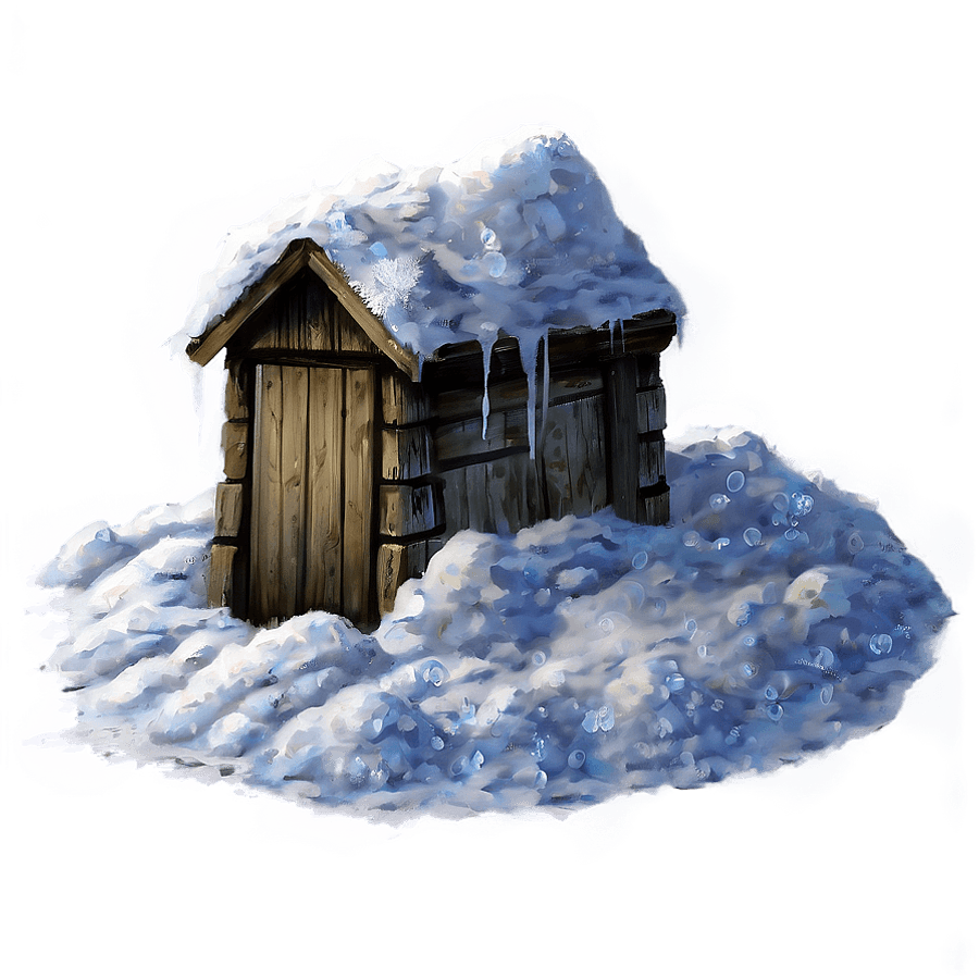 Frosty Snow Pile Clipart PNG 05262024