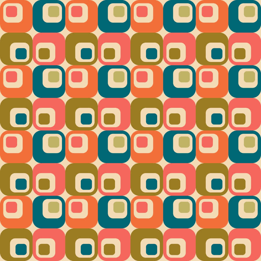 Sfondo Pattern di Quadrati Retro