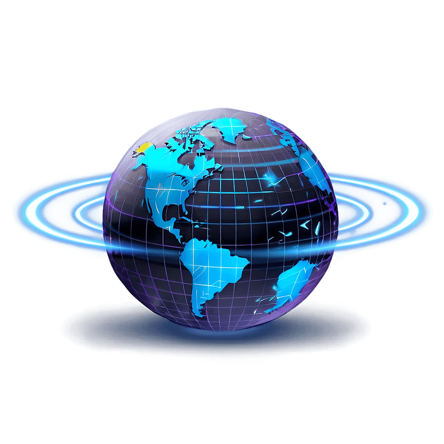 Futuristic Globe Icon PNG 05252024