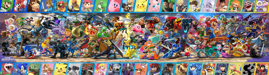 Download Dual Monitor Wallpaper Of Super Smash Bros Ultimate Wallpaper Wallpapers Com