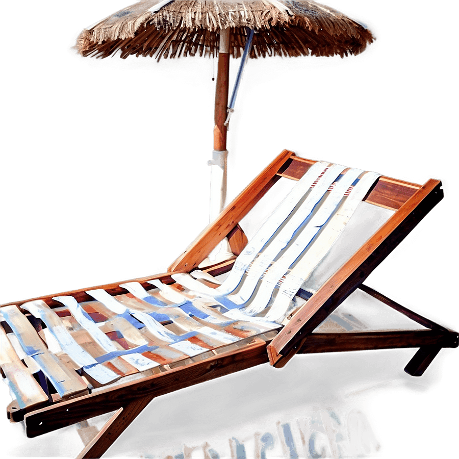 Beach Chair and Sand PNG 67