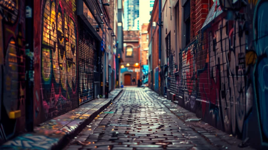 Städtische Graffiti-Gasse