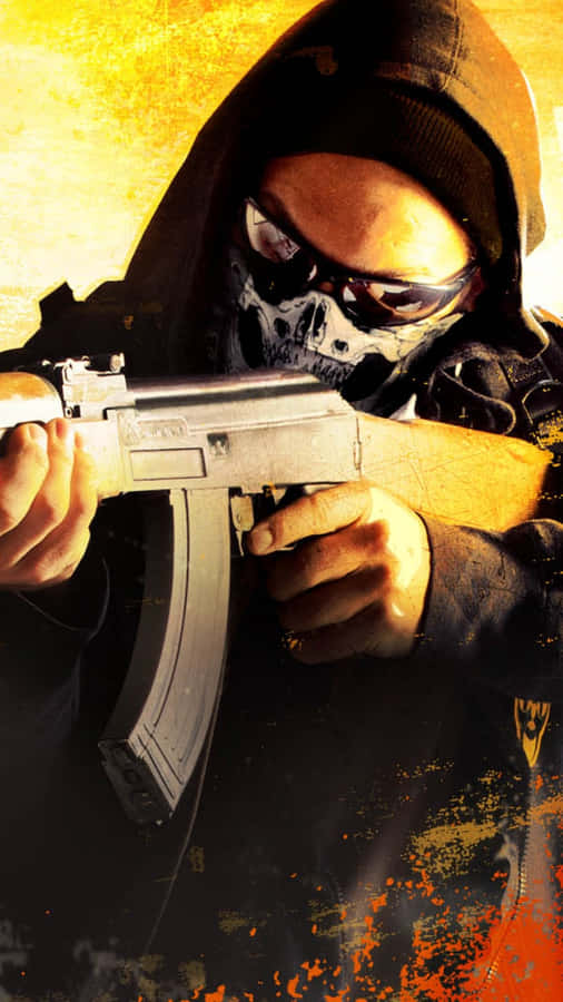 AndroidCounter-Strike Global Offensive Terrorist mit einem AK47 Hintergrund