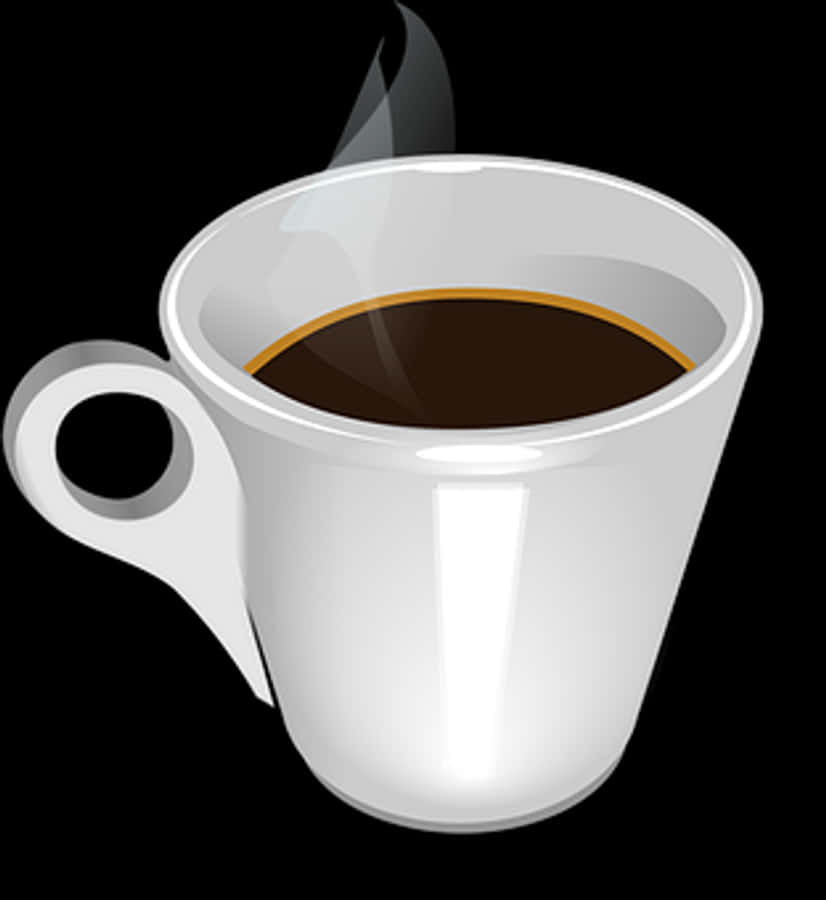 Steaming Coffee Mug Vector