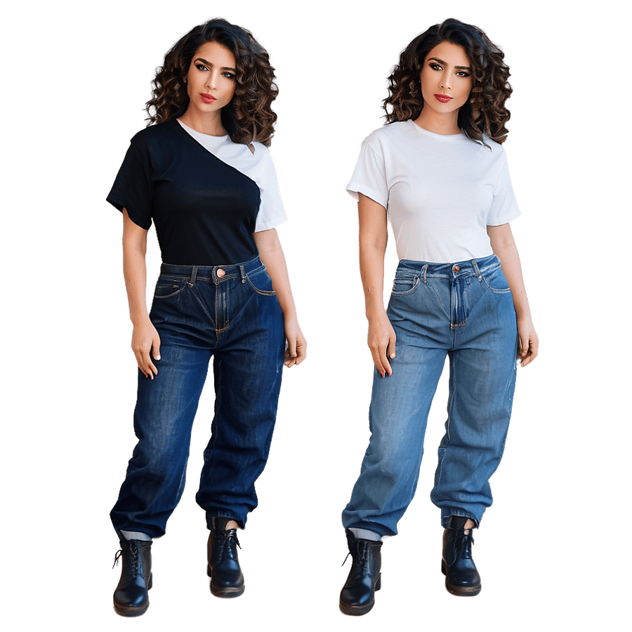 Casual Baggy Jeans Outfit PNG 05262024