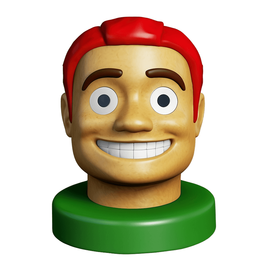 Smiling Roblox Man Avatar Face PNG fjc