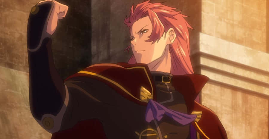 Personaggio Anime Capelli Rossi in Uniforme Militare