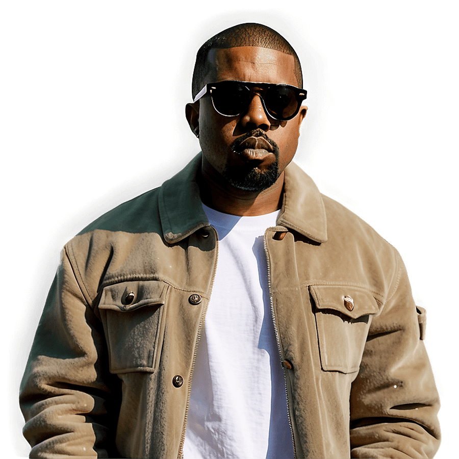 Producer Kanye West in Studio PNG 05212024