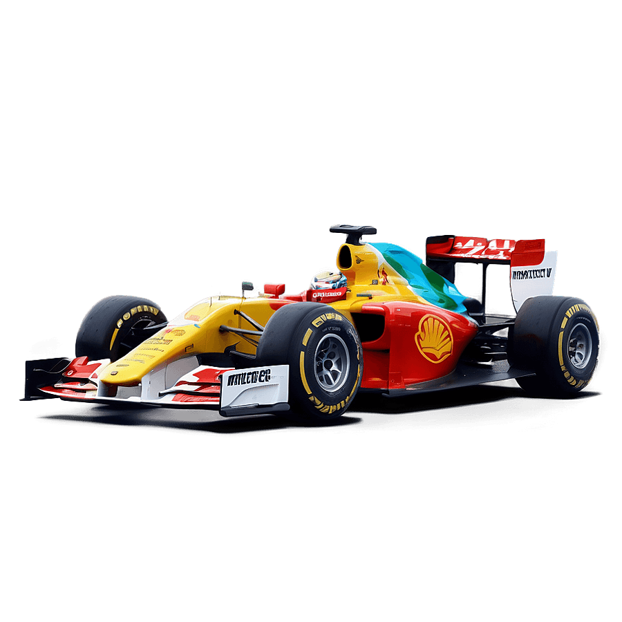 F1 Car with Racing Stripes PNG one