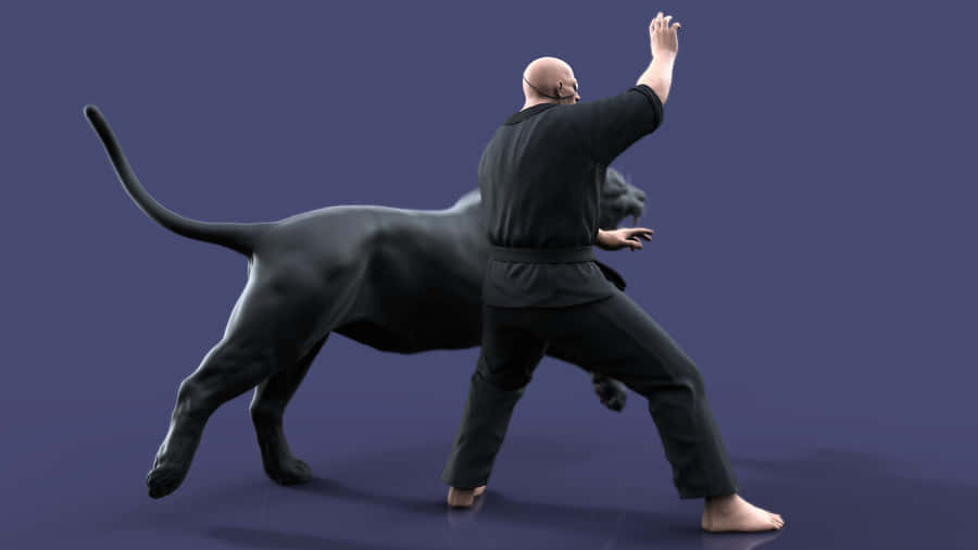 Bald Man und Black Panther Hybrid Charakter
