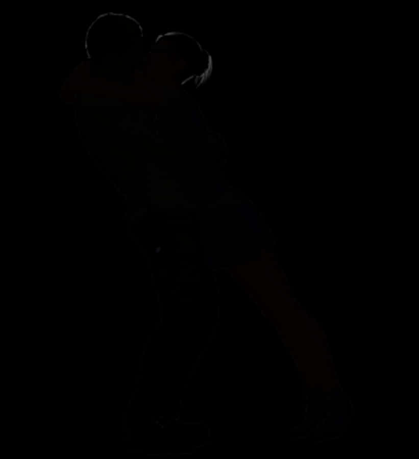 Silhouetteof Embracing Couple