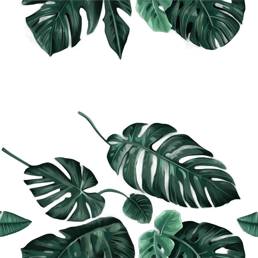 Tropical Leaves Pattern PNG 05252024