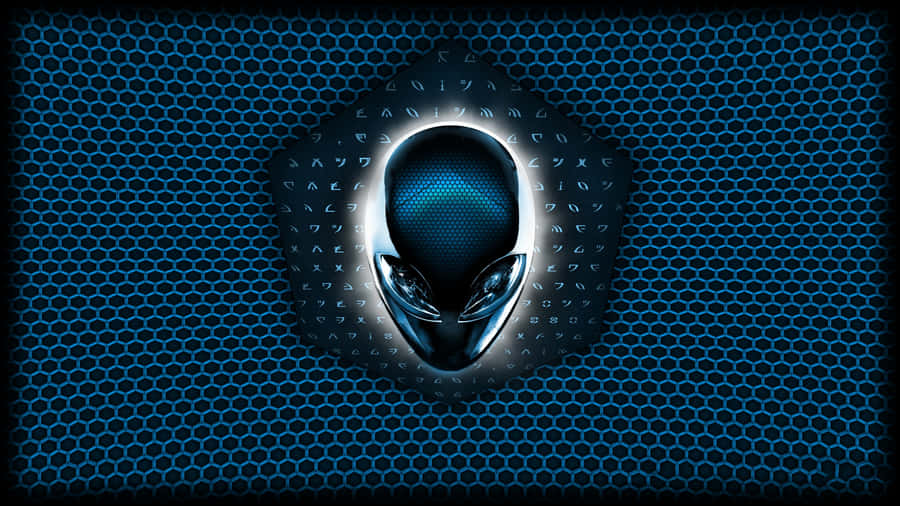 Logo Alienware Latar Belakang Biru