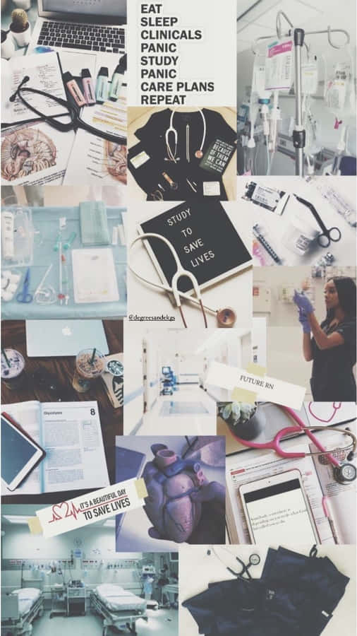 Pflege-Studentenleben Collage