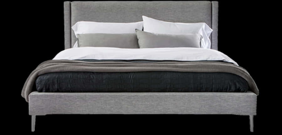 Modern Bed Front View Png, Transparent Png