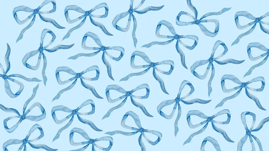 Blue Bow Pattern