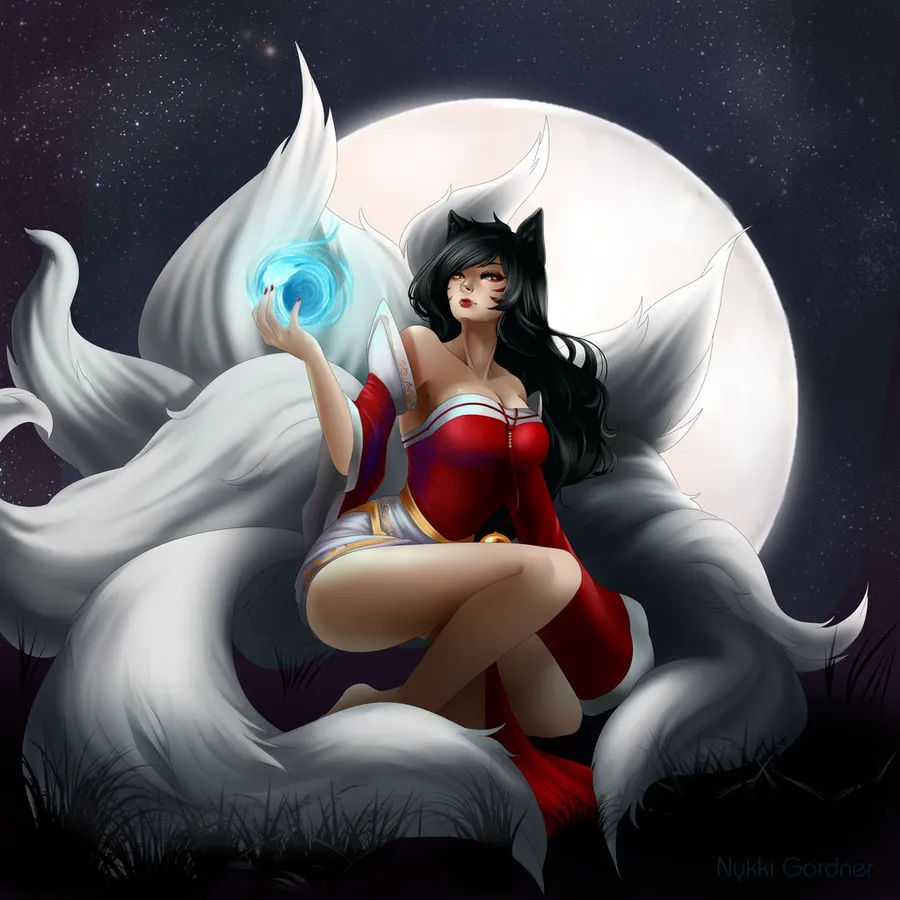 Ahri Full Moon wallpaper
