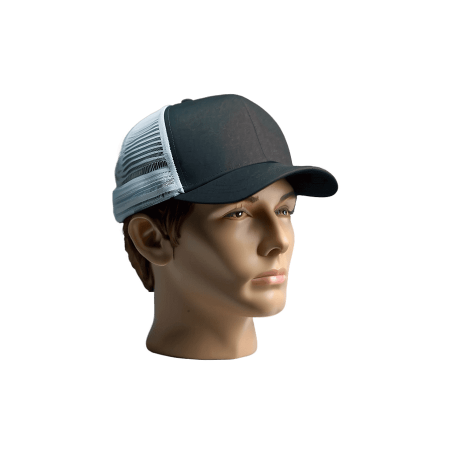 Cool Black Trucker Hat PNG 97
