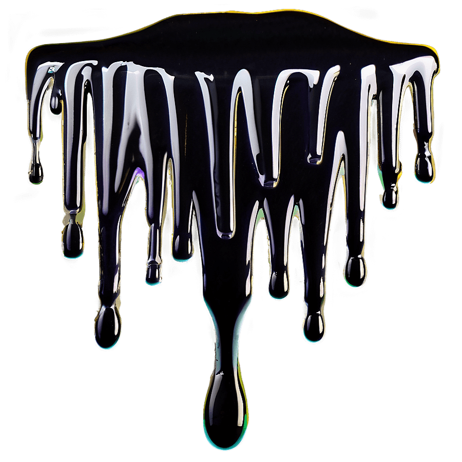 Black Spray Paint Drip PNG mbu52