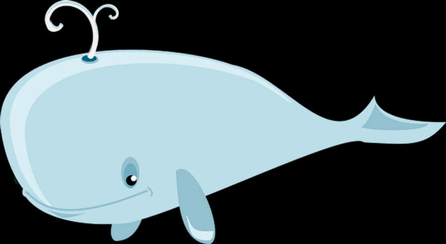 Cute Cartoon Whale Illustration