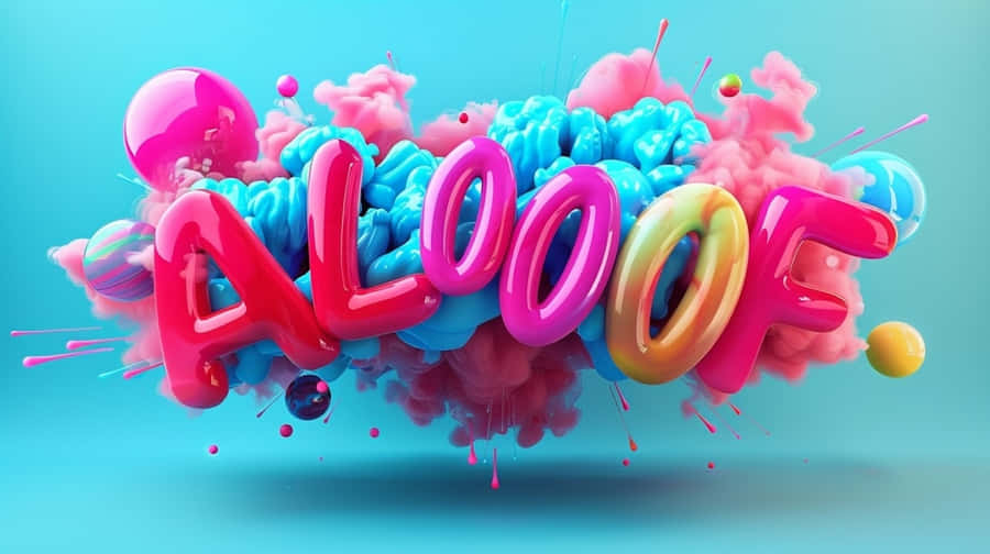 Arte Testuale Colorata 3D Aloof