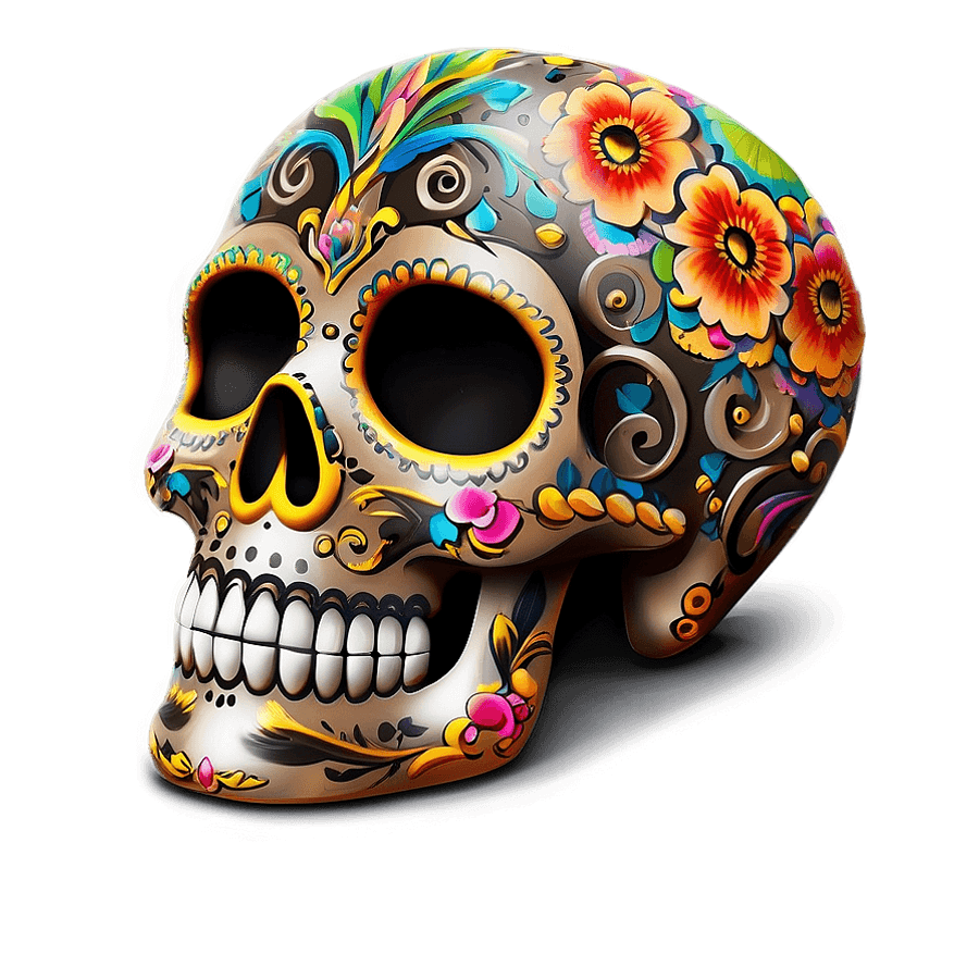 Tattoo Style Sugar Skulls PNG 05262024