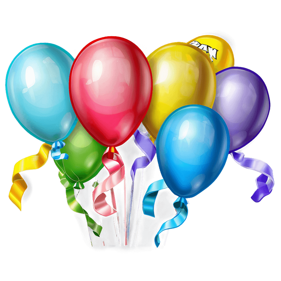 Cartoon Birthday Balloons PNG 51