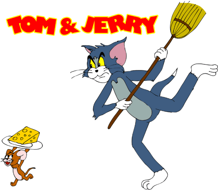 Chase Clipart Tom And Jerry - Tom And Jerry Tom Chasing Jerry, HD Png Download