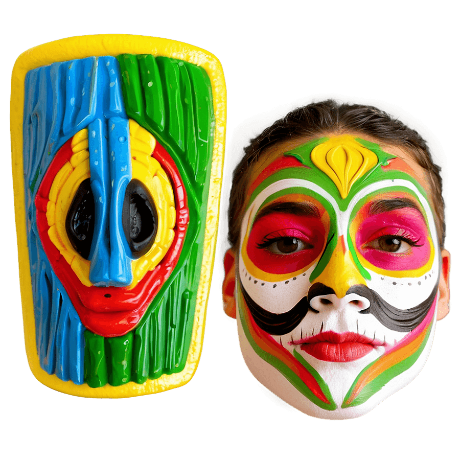 Cinco De Mayo Face Painting PNG ola3