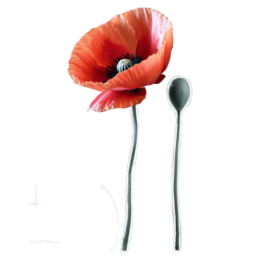 Poppy Red Pastel PNG awb62