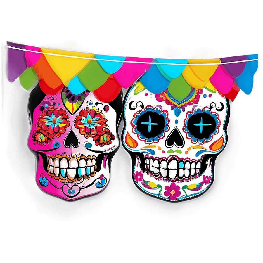 Sugar Skulls Party PNG iso24