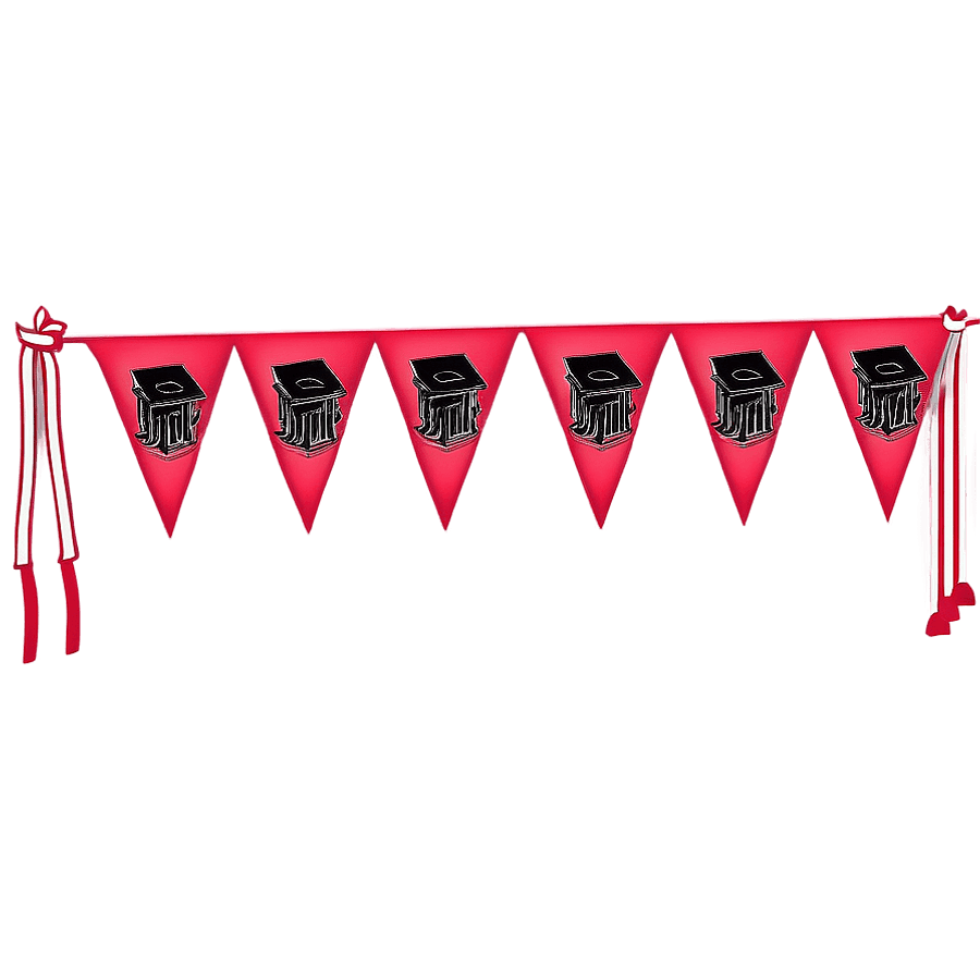 Triangle Banner for Graduation Party PNG 06272024