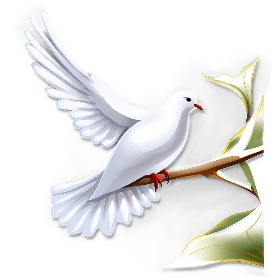 White Dove Wedding Symbol PNG 06202024