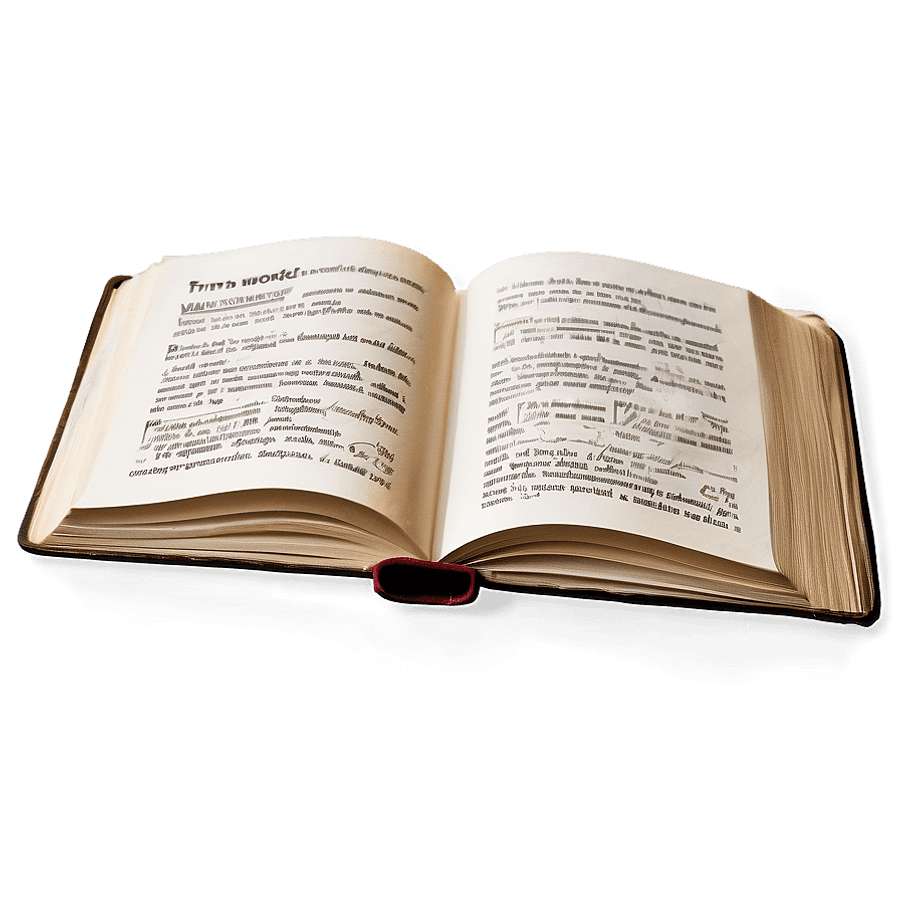 Open Page Book Clipart PNG 05262024