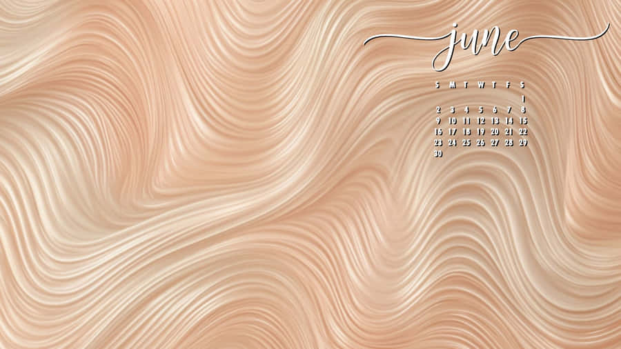 Juni Wavy Sand Ästhetik Kalender Hintergrund