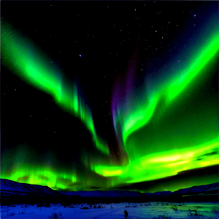 Northern Lights Over Tundra PNG 20