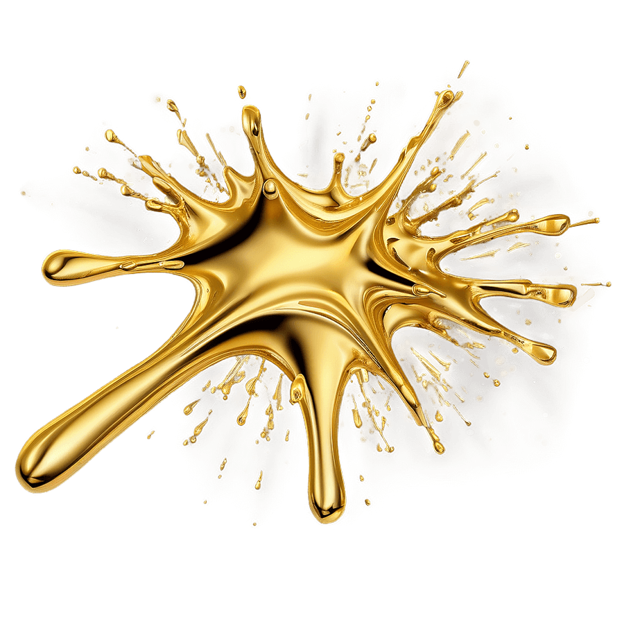Gold Splash in Slow Motion PNG 06282024