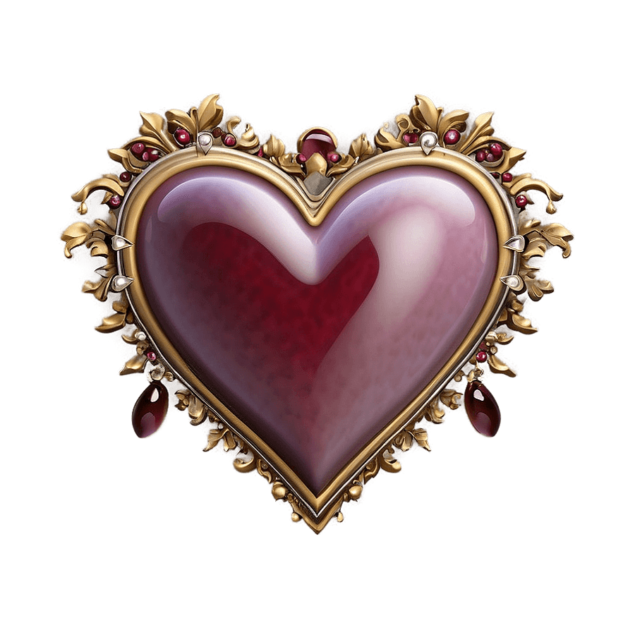 Heart Aesthetic Border PNG 06242024