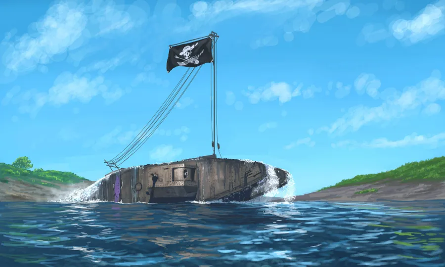 4K Pirate Ship Sinking