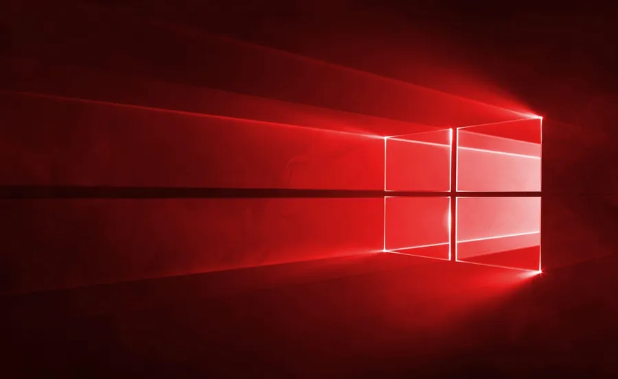 Neon red Windows wallpaper