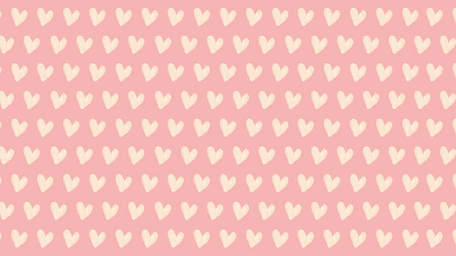 Lyserødt Retro Hjerte Form Æstetisk Valentinsdag Mønster Tapet