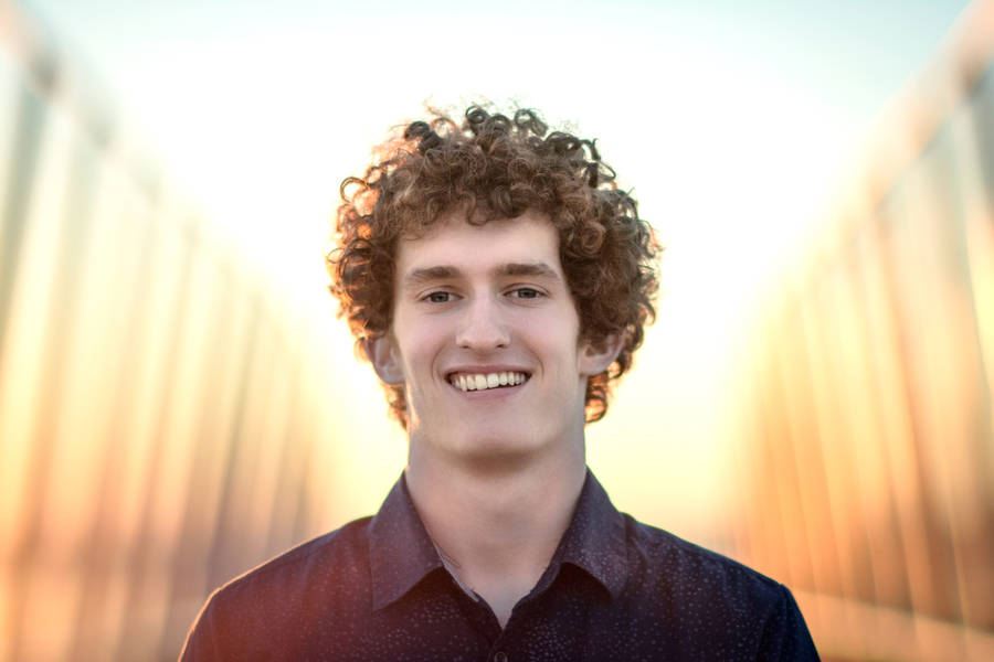 Curly Hair Fake Smile